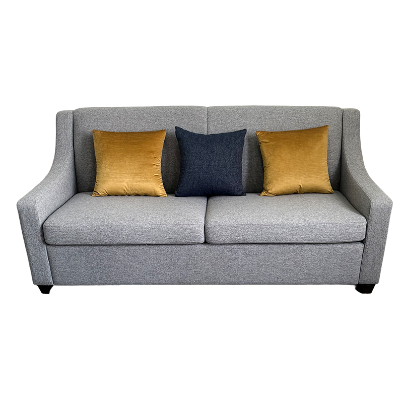 2 Seater Fabric Sleep Sofa, Modern Pull Out Sofa Bed with Hidden Mattress for Living Room