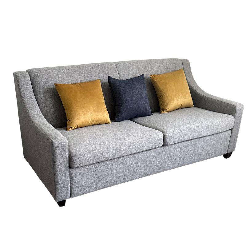2 Seater Fabric Sleep Sofa, Modern Pull Out Sofa Bed with Hidden Mattress for Living Room