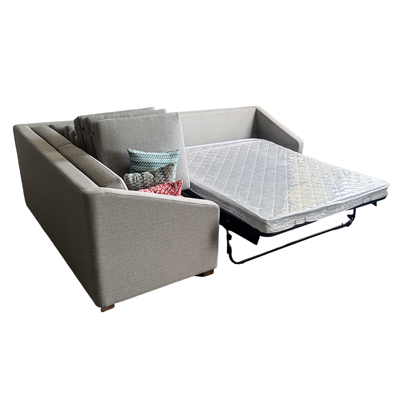 Fabric Sofa Bed, 2 Seater Convertible Sleep Sofa with Mattress for Living Room Guest Room
